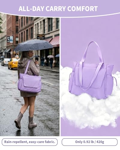 sportsnew Yoga Mat Bag Waterproof Tote Gym Bag Mat Carrier W/Wet Pocket | hook-and-loop mat holder 5s quick access, 40oz handled bottle pocket, wet bag, lightweight waterproof, drawstring pockets,19L - color: Purple
