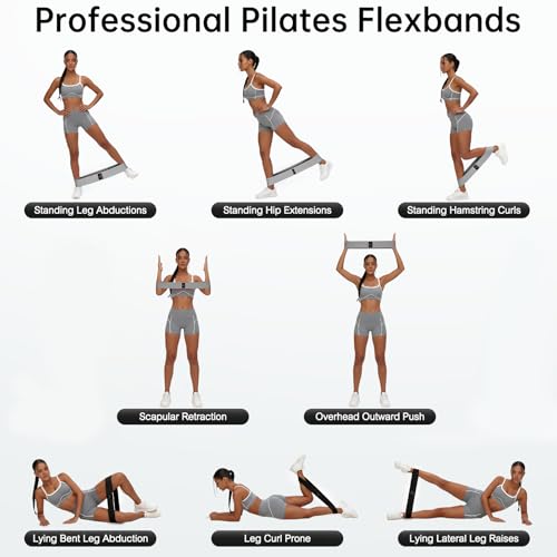 Renoj Resistance Bands for Working Out: 3-Set Professional Exercise Bands for Pilates, Yoga, Home Gym, Booty, Leg Training | Heavy/Medium/Light Fabric Loops for Women Men - color: Black