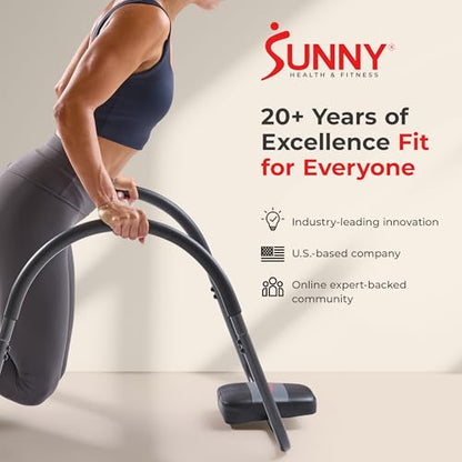 Sunny Health & Fitness Ab machine Ab Workout Machine Adjustable Ab Trainer - color: Black