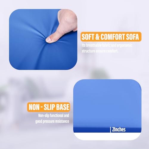 Gymnastics Mats Foldable Tumbling Mats Portable Gymnastics Exercise Mat Thick Gymnastics Tumbling Mats Pad Home Exercise Panel Mat With Carrying Handles - color: Blue, size: 4 ft W x 10 ft L