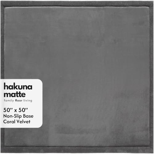 Hakuna Matte CloudSoft Play Mat - Dark Gray 50" x 50" Waterproof - color: Dark Gray, size: 50" x 50"