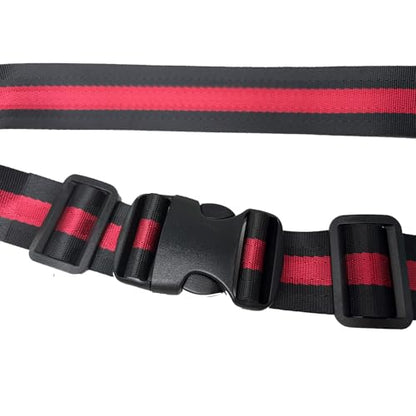 MAGARROW 1.5" Utility Luggage Straps with Buckle Adjustable, 4-Pack (RED/Black, 1.5 in x 3.2 ft) - color: RED/Black, size: 1.5 in x 3.2 ft