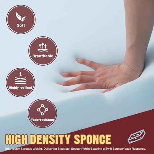 Outdoor Bench Cushion Waterproof with Memory Foam,Patio Bench Cushions for Outdoor/Indoor Furniture Porch Swing Cushion with Handle and Adjustable Strap,Burgundy Red,42x18 Inch - color: Burgundy, size: 42x18