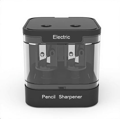 Dual Power Electric Pencil Sharpener, Dual Hole for Standard &Jumbo Pencils | Portable Sharpener with Auto-Stop Safety for Kids, Students, Artists, Office & School, Battery(NOT included) or USB Operated
