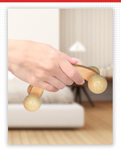ALPI 4 Balls Wooden Muscle Roller Massager