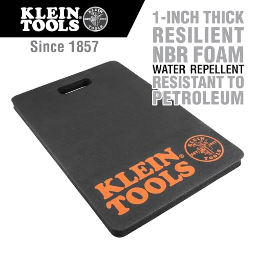 Klein Tools 60135 Kneeling Pads, Adult Men's Soft Thick Closed Cell Soft Foam Professional Tradesman Pro Pads with Handle - size: Standard