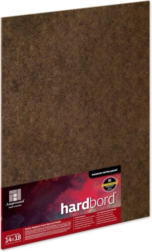 Ampersand Art Supply Hardboard Wood Painting Panel: Museum Series Hardbord, 14" x 18", 1/8 Inch Flat Profile,(Pack of 12) - color: 1/8 Inch Flat Profile, size: 14" x 18" (Pack of 12)