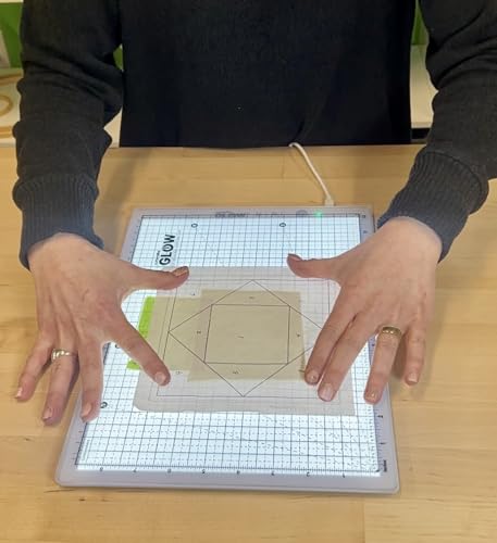 Cutterpillar Glow Elite Mini Light Board — LED Craft & Quilting Light Pad — Compact & Portable 10" x 13" Size — 4 Brightness Levels, Magnetic Base & Self-Healing Cutting Mat - style: Glow Elite Mini