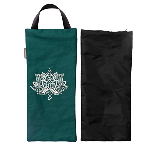 Yoga Sand Bag Cotton Unfilled for Yoga Weights and Resistance Training - color: Green