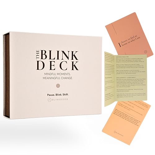 Mindfulness & Mindset Cards for Daily Self Care | Guided Intention, Action & Reflection | 4 Pages Per Card | Built for Everyday Life | The Blink Deck