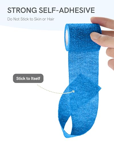 FriCARE Self Adhesive Bandage Wrap, Medical Tape in First Aid Kit | Elastic Cohesive Bandages for Sports/Vet/Wrist Ankle Wounds, 2 Inches X 5 Yards, Latex-free 6 Rolls, Urban Pop - color: Urban Pop