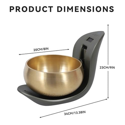 Automatic Singing Bowl – Hands-Free Sound Healing Bowl for Meditation, Yoga, Mindfulness, Energy Healing, Deep Relaxation & Sleep,Auto-Striking Tibetan Singing Bowl with Resonant Tone - color: Auto Singing Bowl, size: 8 inch