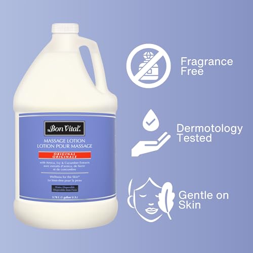 Bon Vital Original Massage Lotion, 1 Gallon Pail, Non-Greasy, Dry Skin - size: 1 Gallon