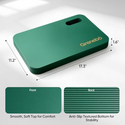 Grenebo 2-Pack Kneeling Pads, Extra Thick NBR, 17.3 x 11 x 1.6 in, Green - color: Green