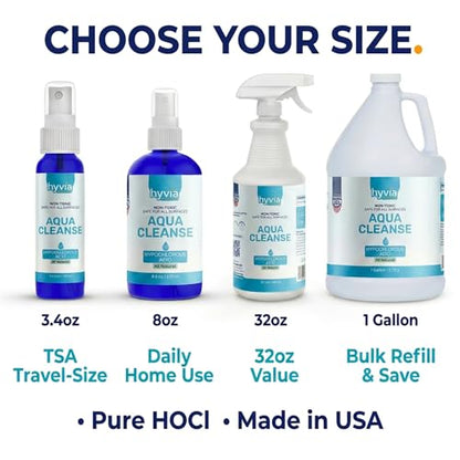 AquaCleanse 하이포아염소산 HOCl Best 3.8L(1갤런) 벌크 다목적 클리너 - size: 128액량 온스(1통)
