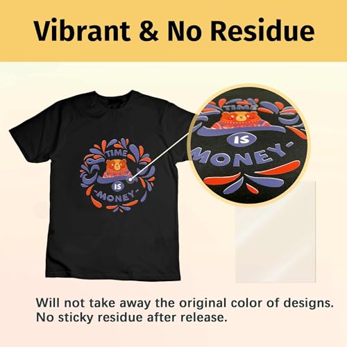 TransOurDream Heat Transfer Mask & Iron on Tape(30 Sheets, 8.5x11") - Iron-On Clear Positioning Film for Dark Transfer Paper & Printable HTV on Shirts - color: Mask-Dark, size: 30 Sheets