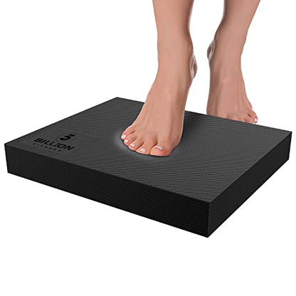 Foam Balance Pad,5BILLION Stability Pad for Physical Therapy,Non-Slip Exercise Balance Pad for Balance workouts,Yoga Knee Pad for Gym Fitness Stretching Pilate - size: Black-L