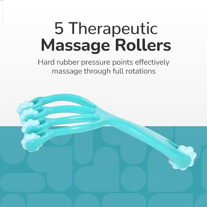 BioSwiss Claw Massage Roller, Handheld Muscle Massager with 5 Rotating Heads for Back, Legs, and Shoulder - style: Roller Claw