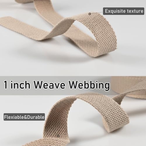 Cotton Webbing 1 Inch 30 Yards Weave Webbing Straps for Bags Handles - color: B- 6 mixed color