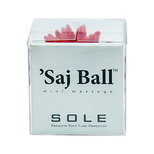 Sole Premium Foot Care Products Saj Ball - Mini Spiky Relaxing Massage, Deep Tissue Plantar Fasciitis Relief - Gift Box, Red - color: Red