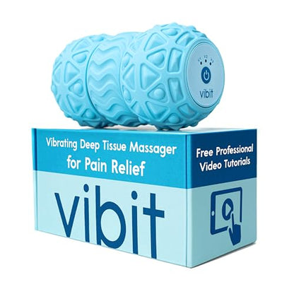 Vibit Vibrating Foot Massager for Plantar Fasciitis, Sciatica & Pain Relief - color: New Blue