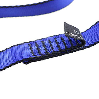 NRC&XRC Aerial Yoga Hammock Daisy Chain, 22kN Adjustable Strap With Loops, Climbing Strap Nylon Sling, No Stretch (150mm) - color: blue