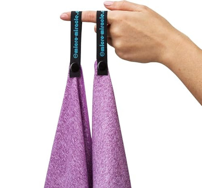 2-Pack Microfiber Towel - XXL Travel Quick Dry and Extra Soft Microfiber Towels, Lightweight and Compact for Gym, Swim Practice, Travel, Backpacking, Camping, RV, Beach, Camping - color: Purple Marle