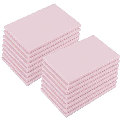 Tosnail 16 Pack Rubber Stamp Carving Blocks, 4 x 6 Inches Soft Linoleum Block for Beginners and Professional Engraving Printing, Stamp Making, Pink