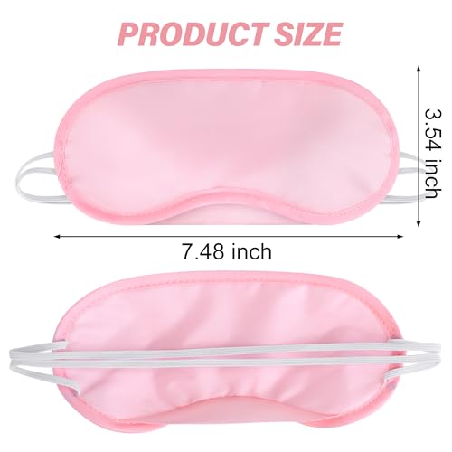 Aneco 50 Pieces Blindfold Sleep Mask Bulk Eye Mask Shade Cover with Nose Pad and Adjustable Strap for Travel Sleep Game Party Supplies, Light Pink - color: Light Pink