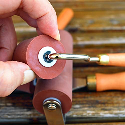 BANLTRE Rubber Brayer Roller for Printmaking, Ideal for Anti Skid Tape Construction Tools, Print,Craft Stamping Brayers for Wallpapers and Scrapbooks (0.4"+0.8"+1.18") - size: 0.4"+0.8"+1.18"