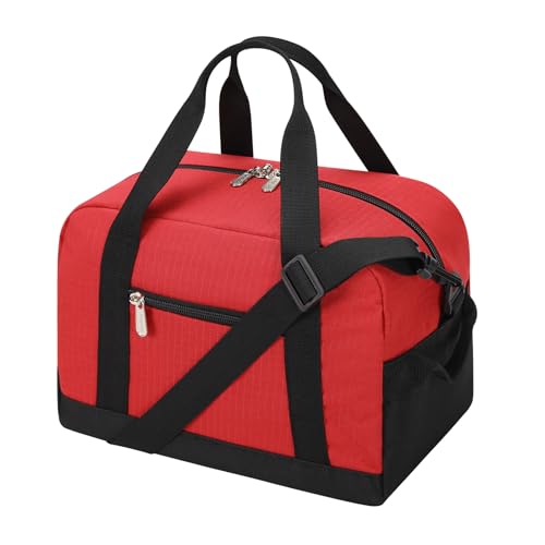 Apenze Small Gym Bag,12 inch Carry On Bag - color: Red, size: 12 inch