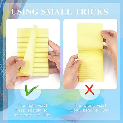 Early Buy Sticky Notes with Lines 4x6 in, 6 Pastel Color, 45 Sheets/Pad | Lined Sticky Notes - color: 6 Pastel Color