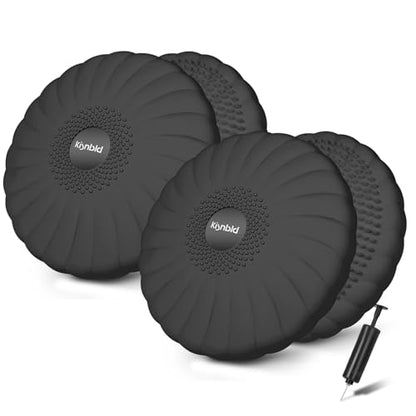 kisnbld Wobble Cushion, Balance Disc with Pump, Core & Posture Training - color: 2Black