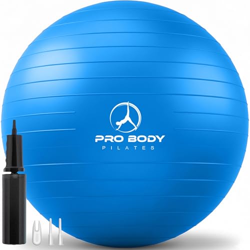 ProBody Pilates Yoga Ball - Gym Grade Exercise Ball - color: Blue, size: S: 15-18 inches/38-45 cm