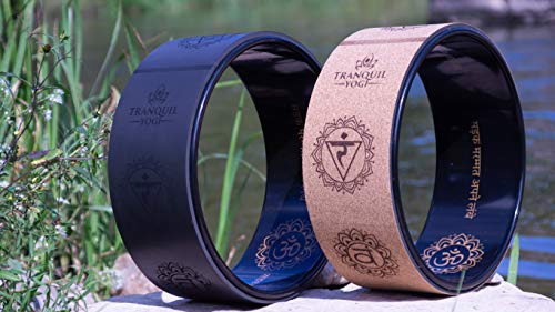 Enlighten Yoga Wheel - Great for Adding Active Strength and Flexibility to Your Exercise and Yoga Practice - color: Black