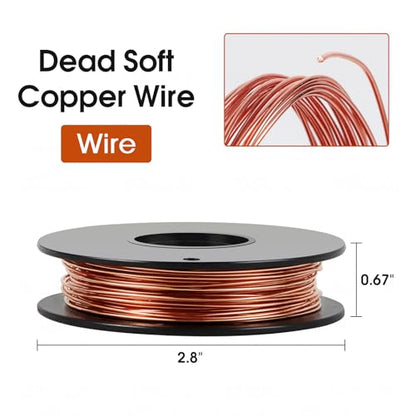 18 Gauge/1.0 mm 65 Feet 5 oz 99.9% Dead Soft Copper Wire for Electroculture Gardening, Jewelry Making, Beading, Science Projects, DIY Artwork - size: 18 Gauge/ 1.0 mm, style: 5 oz