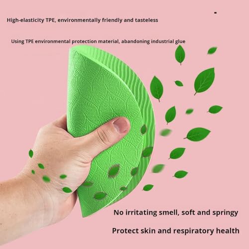 2-piece set yoga knee pads and exercise mats - super thick anti slip support for thick boards, gardening, push ups, knees, Pilates, and floor exercises - knees, elbows, wrists - color: green