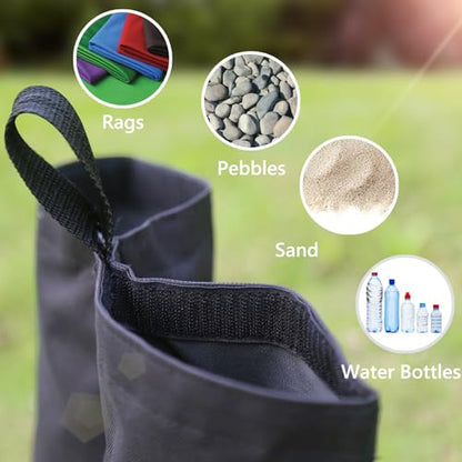 ABCCANOPY Canopy Weights 120 LBS Tent Sand Bags,4-Pack Brown(No Sand) - color: Brown, size: 120 LBS