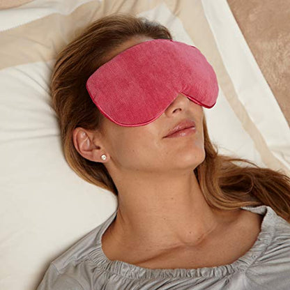 Bed Buddy Aromatherapy Eye Mask with Warm and Cold Therapy for Stress Relief - Microwave-Safe Eye Pillow & Sleep Mask, Pink, Lavender & Rose Scented - color: Lavender/Rose, size: 1 Count (Pack of 1)