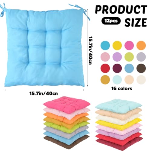 16 Pcs Square Floor Cushions for Classroom 15.7" Large Meditation Cushion Flexible Seating Floor Cushions Floor Pillows for Kids Sitting Pillows for Adults Yoga Living Room Chair Tatami Balcony