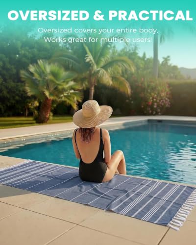 Turkish Beach Towels Yoga Blanket Gym Workout Towel Mens Birthday Gift Ideas for Father Day Dad Husband Brother Uncle Son Daughter Boyfriend Male Boss Grandpa Him Appreciation Thank You Retirement - color: Thinner Navy