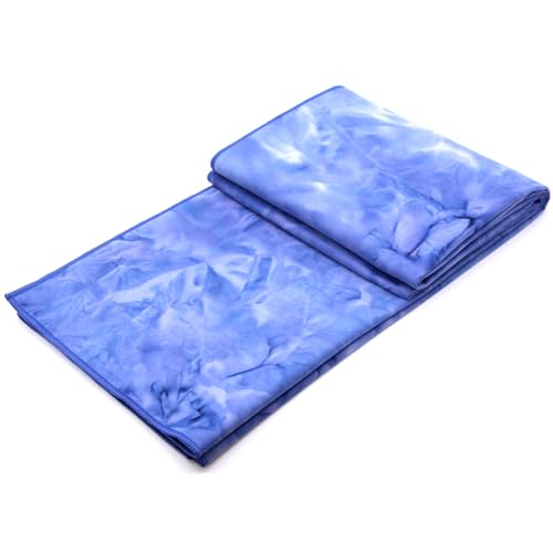 Eunzel Hot Yoga Mat Towel, Ultra-Absorbent Microfiber 72" x 26.5" | Ultra Absorbent Microfiber, Soft Touch Fabric, Quick Dry, Hot Yoga & Pilates, Machine Washable - color: Indigo