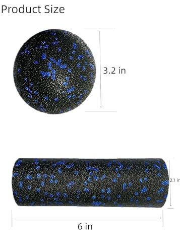 Mini Foam Roller & Massage Ball Set, Travel Muscle Recovery Kit