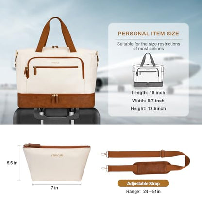MOSISO Gym Bag for Women, Travel Duffle Weekender Overnight Workout Bag