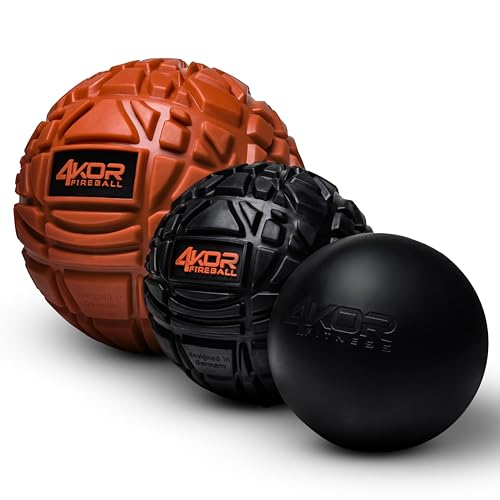 4KOR Massage Balls for Trigger Point Therapy - Myofascial Release Ball - Muscle Relief for Back, Neck, Shoulder, Foot Pain - Fitness Massage Balls for Mobility - Deep Tissue Release Ball - style: Ball Set