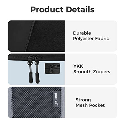 pack all Large Pencil Case, Multi-Compartment Pencil Pouch with Zipper | Large Capacity, Removable Compartment, Durable Fabric, Smooth Zipper, Multi-use for Pens, Stationery & Makeup, Black - color: Black