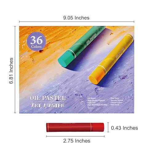 Oil Pastels Set, Soft Round Oil Pastel Sticks for Artists & Adult Beginners, Drawing, Sketching & Blending (36 Colors) - color: 36 Colors
