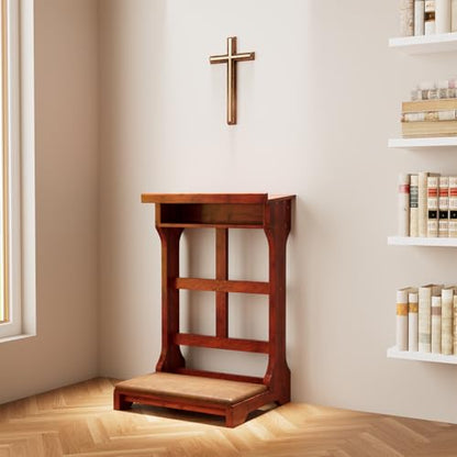 AECOJOY Prayer Kneeler Bench, Prayer Stool with Cushion & Storage Drawer