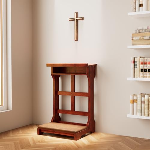 AECOJOY Prayer Kneeler Bench, Prayer Stool with Cushion & Storage Drawer