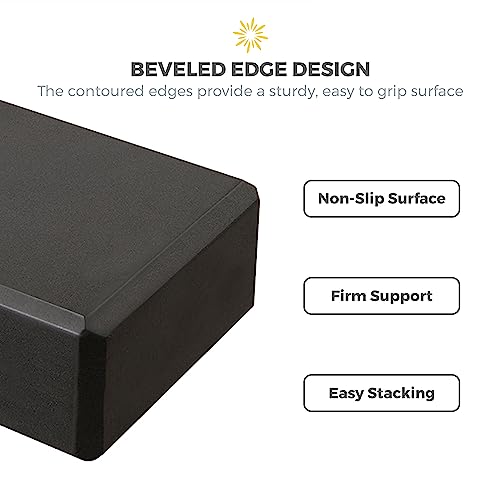 3in Yoga Blocks Bulk, 10 Pack, 3x6x9in - color: Black